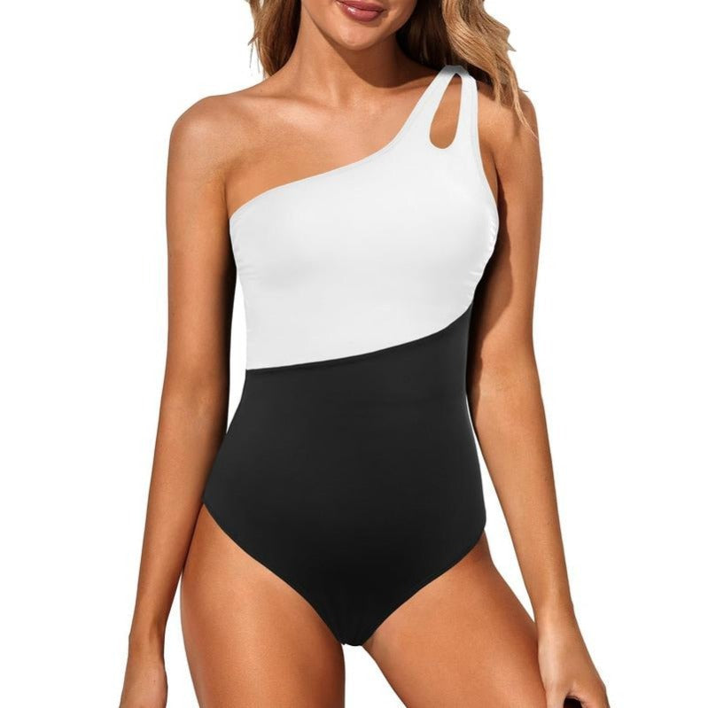 One-Shoulder Tummy Control One-Piece Swimsuit