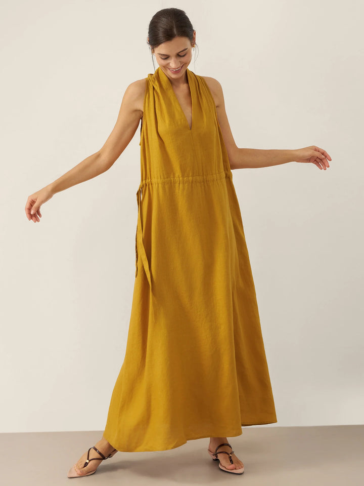 V-Neck Halter Maxi Dress BETH