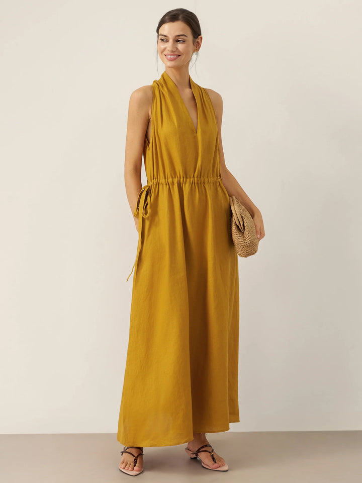 V-Neck Halter Maxi Dress BETH