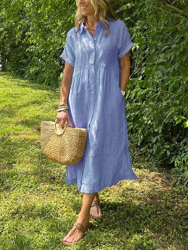 Arabella™ | Striped Shirt Dress