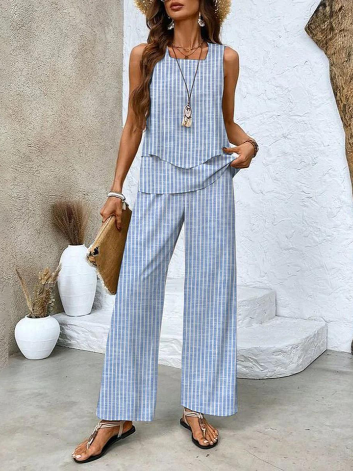 Alba | Stylish Floral Top and Trouser Set