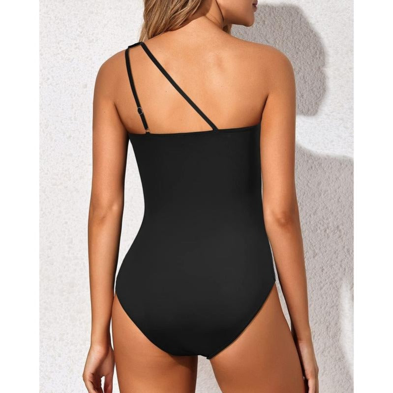 One-Shoulder Tummy Control One-Piece Swimsuit