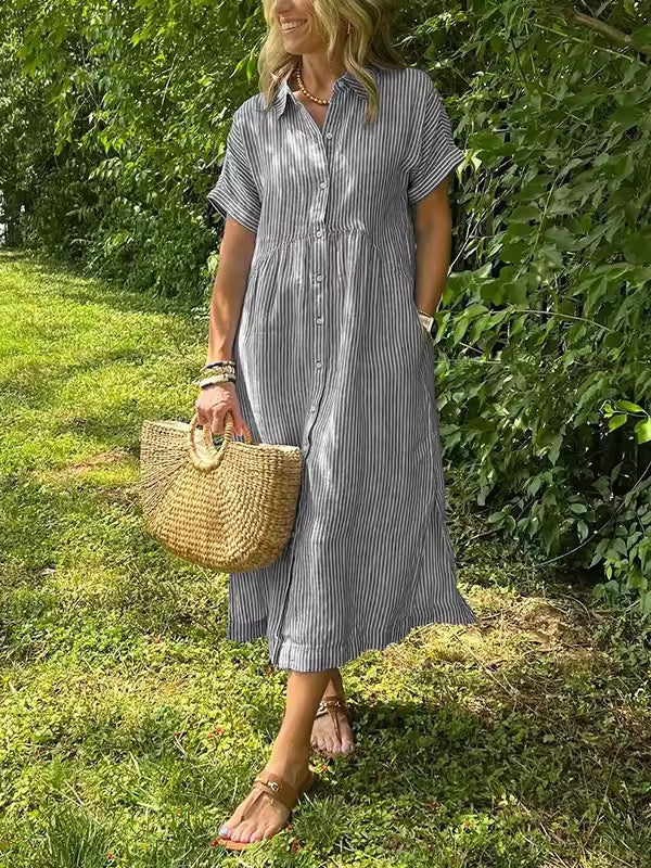 Arabella™ | Striped Shirt Dress