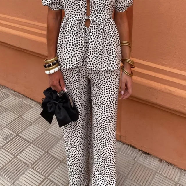 Lucy | Printed Top & Pants Set