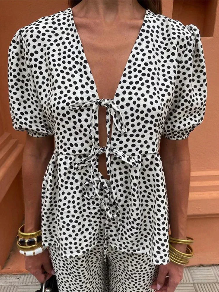Lucy | Printed Top & Pants Set