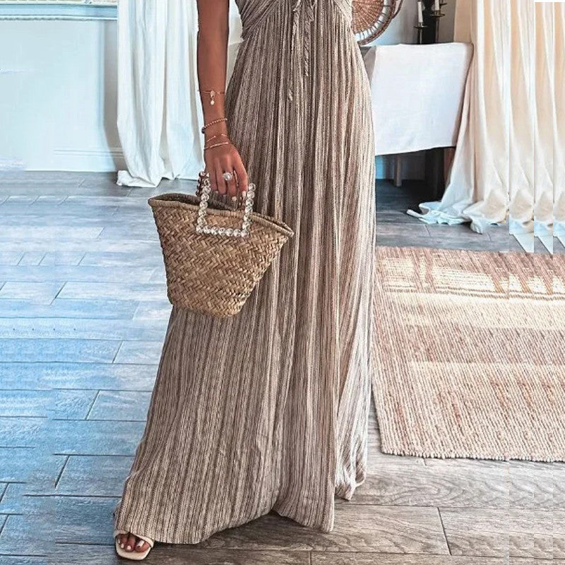 Karen | Elegant Halter Neck Maxi Dress