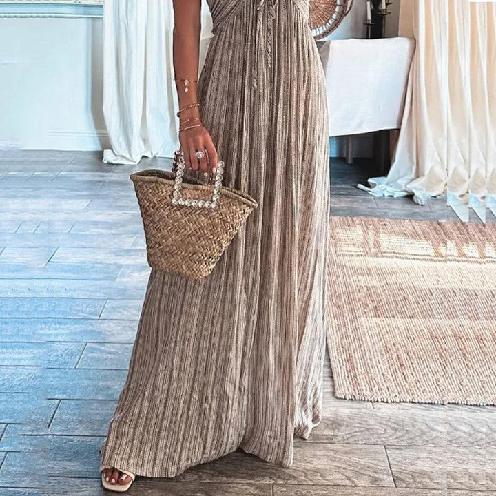 Karen | Elegant Halter Neck Maxi Dress