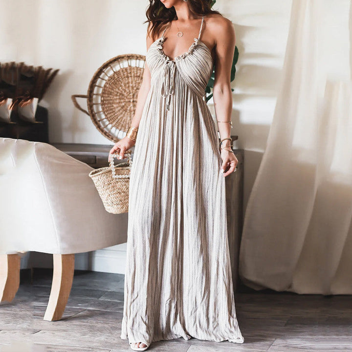 Karen | Elegant Halter Neck Maxi Dress