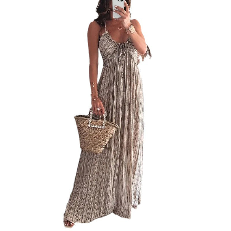 Karen | Elegant Halter Neck Maxi Dress