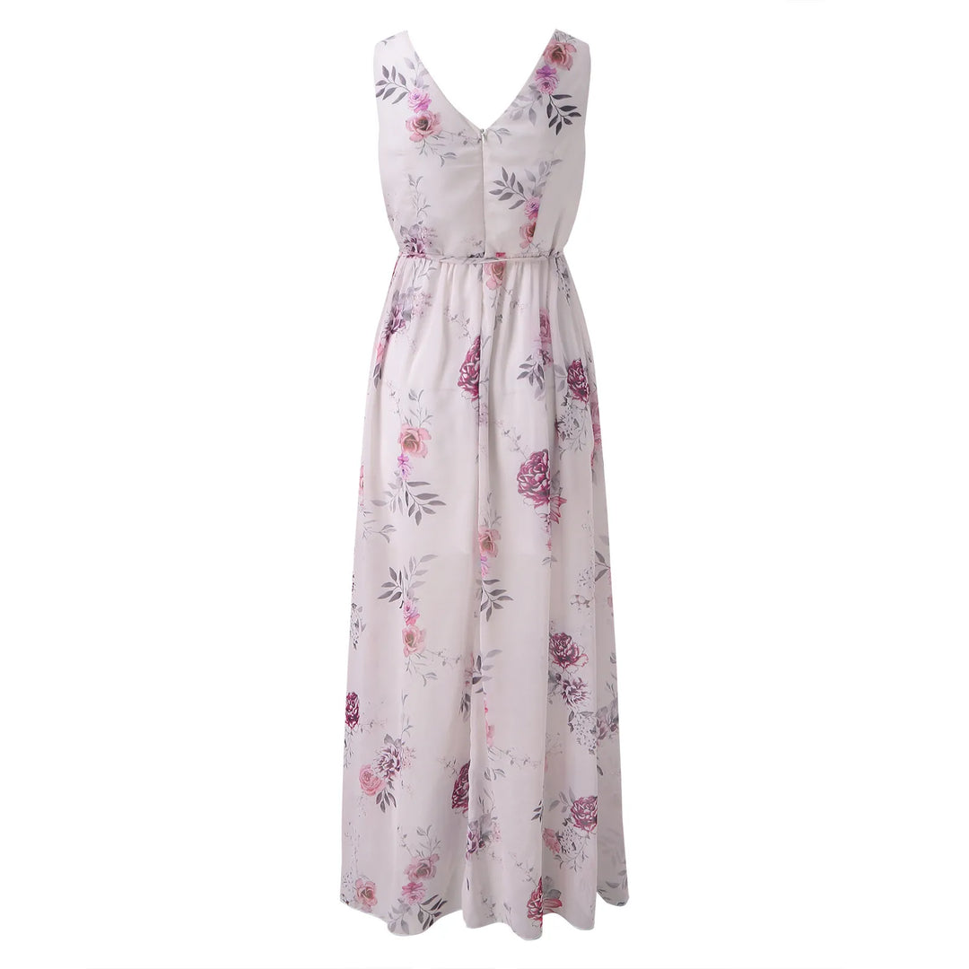 Blanca | Stylish Floral High-Slit Maxi Dress