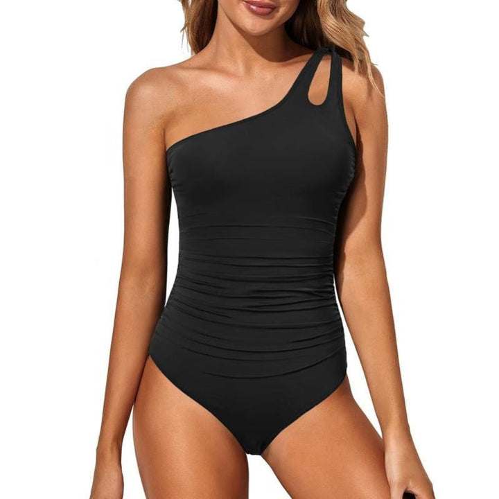 One-Shoulder Tummy Control One-Piece Swimsuit
